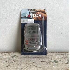 Taylor Stainless Steel Probe Digital Thermometer Programmable Temp Alert